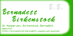 bernadett birkenstock business card